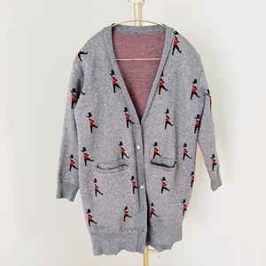 Grey Little British soldiers cardigan